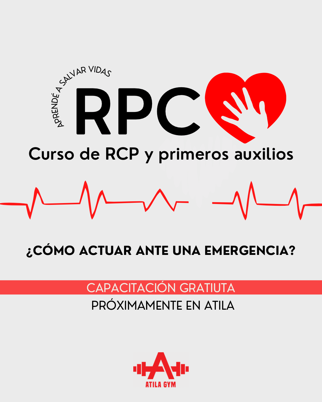 Curso de RCP GRATIS en Atila!